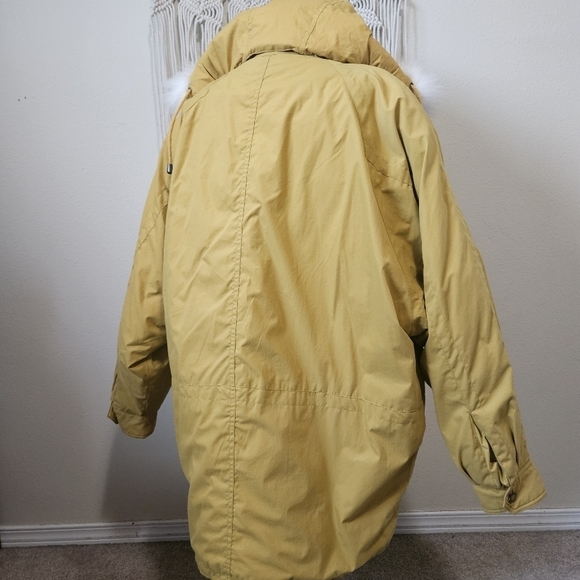 Vintage Yellow FoxRun Jacket Fur Lined Hood XL/XXL - Picture 4 of 10